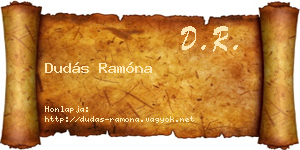 Dudás Ramóna névjegykártya